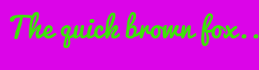 Image with Font Color 3CE508 and Background Color DB05E8